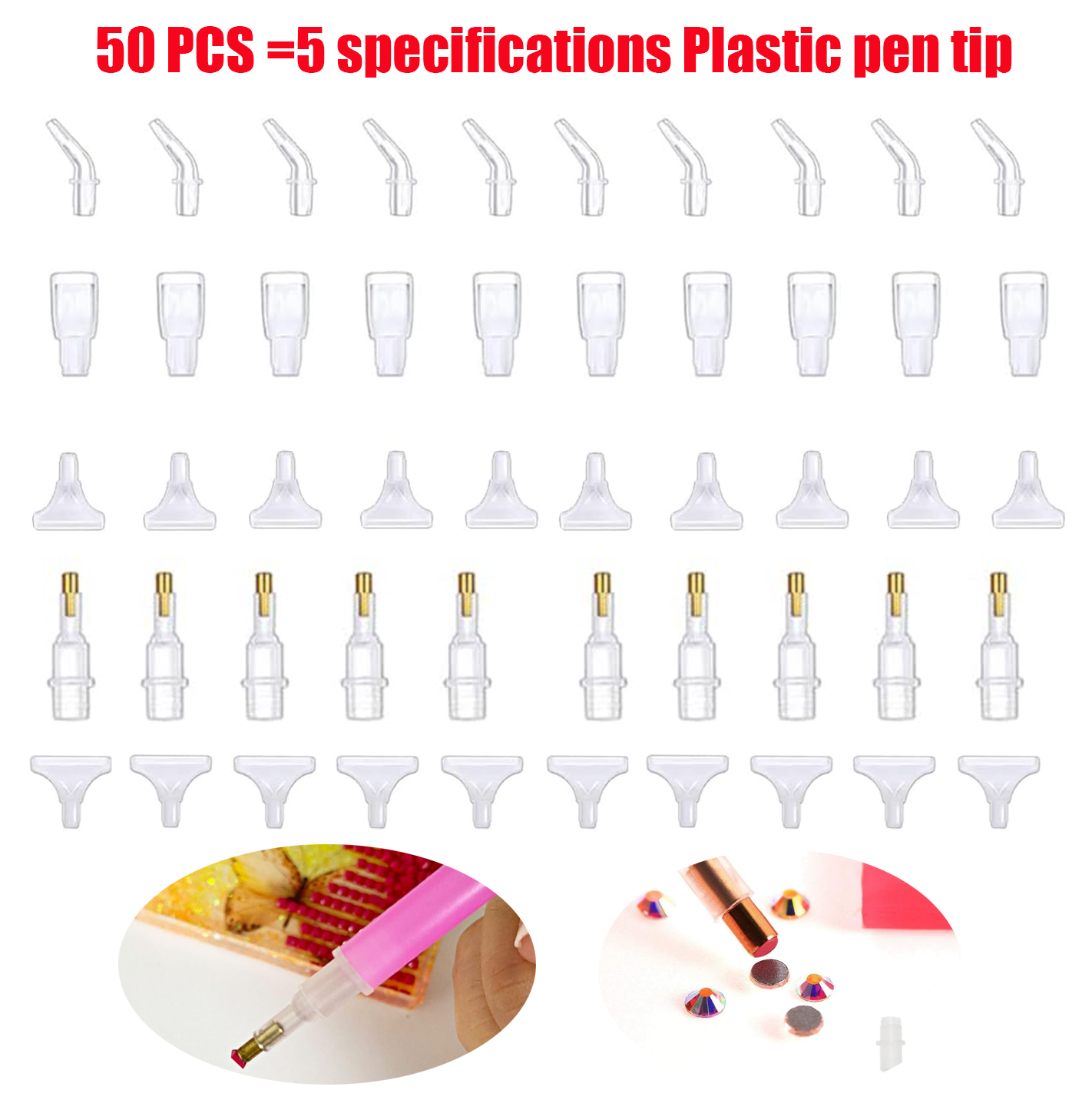 Nail Tech Accessories - 50 Pezzi Punte per Penna Diamond