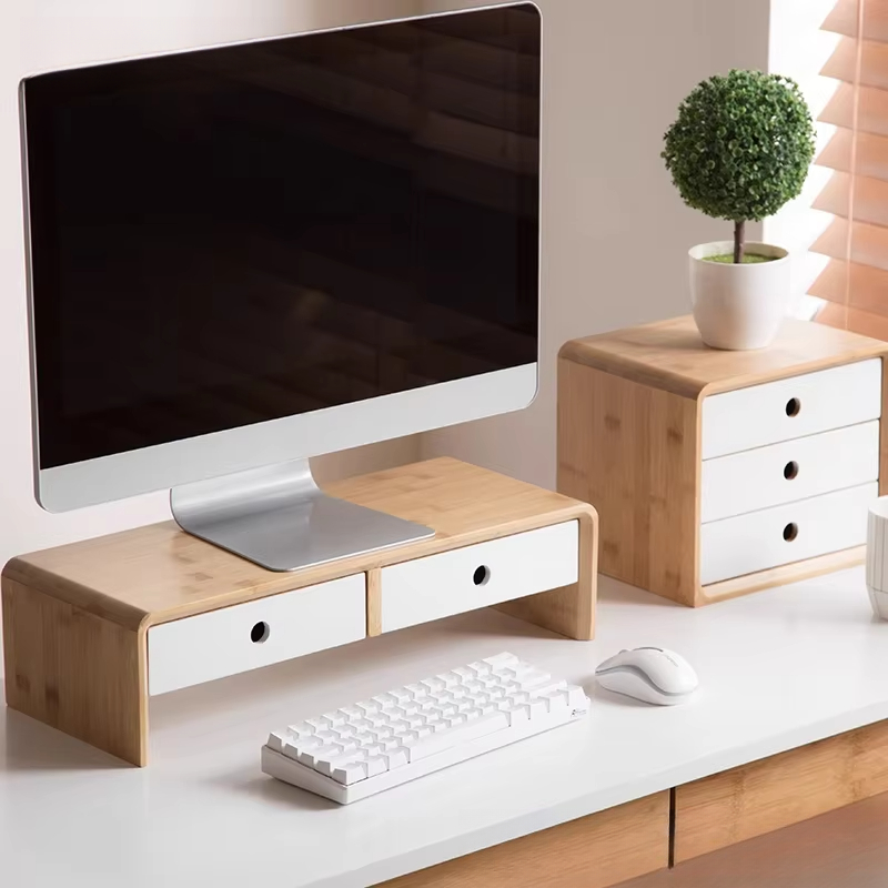 Laptop Stand Bamboo - Organizer da tavolo ecologico per monitor