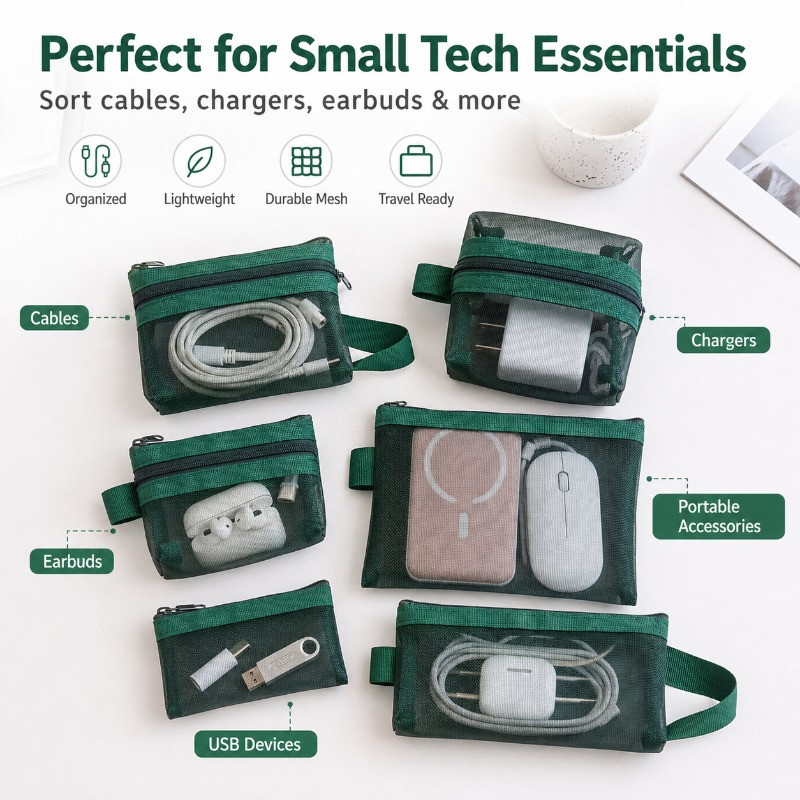 Set di 6 Borse Portatili in Re - Tech Accessories Travel Bag recensione e prezzo