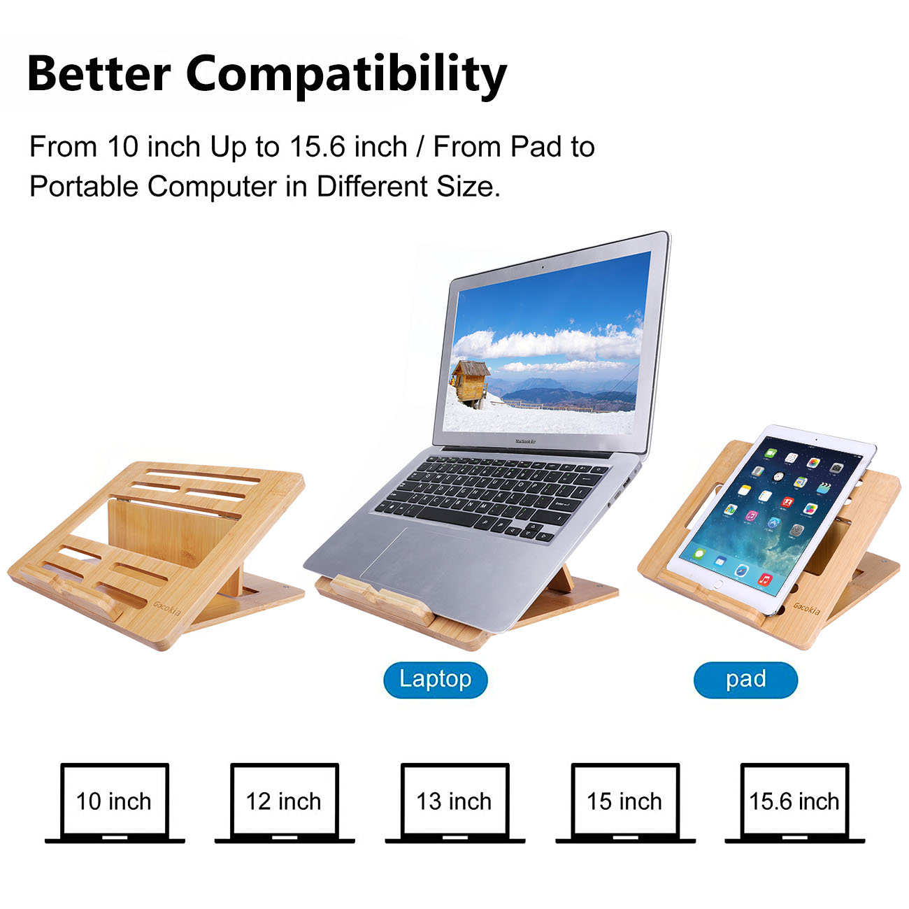 Supporto per Notebook portatil - Laptop Stand Bamboo recensione e prezzo